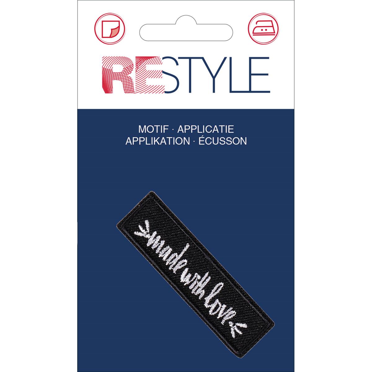 Restyle 013.10316 Applicatie Made with Love 63 x 19 mm