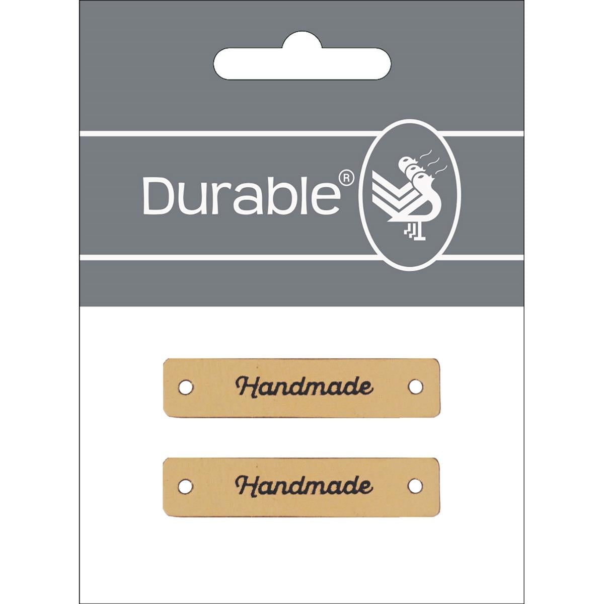 Durable Leren Label Handmade 50 x 10 mm