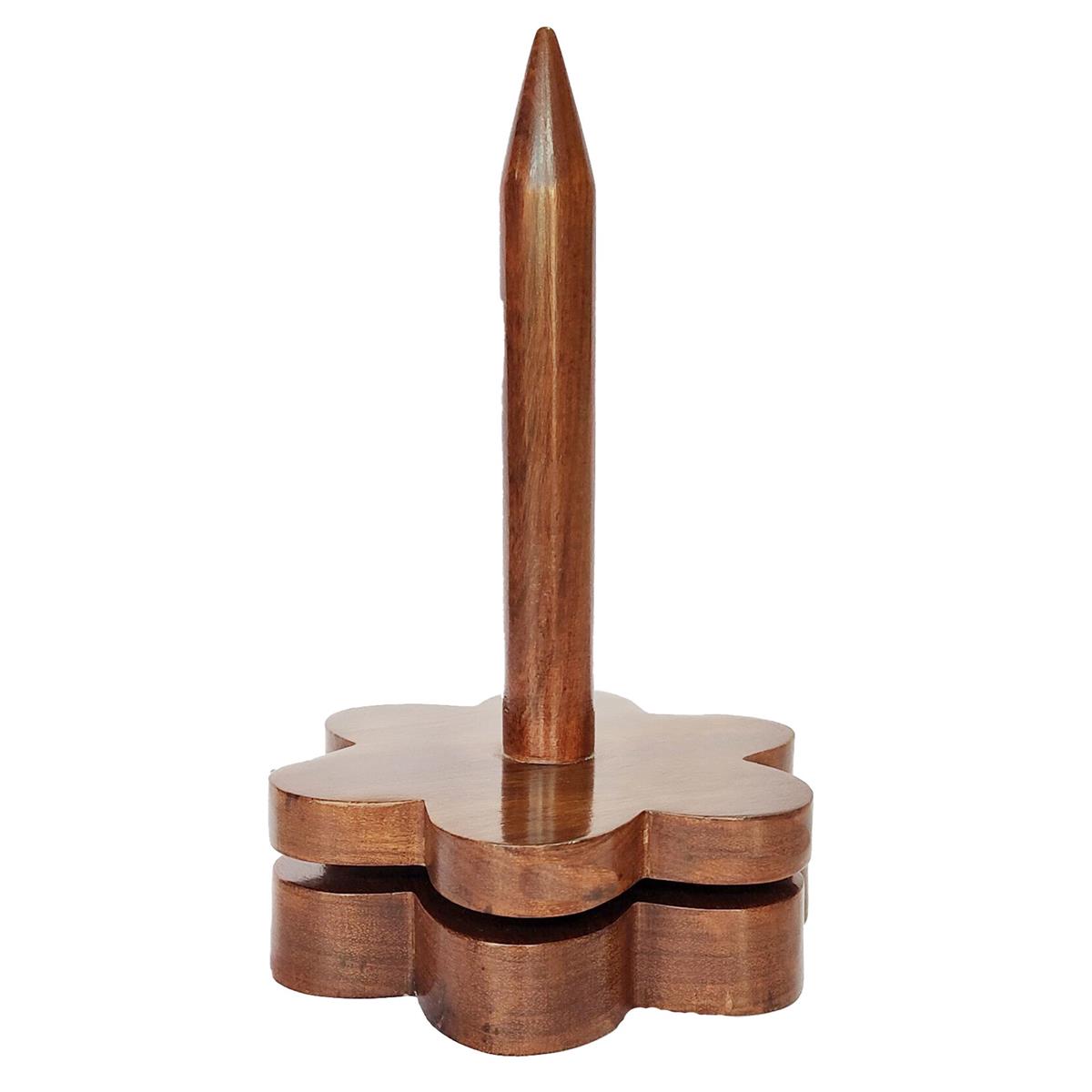 Durable Yarn Holder Flower Sheesham Hout