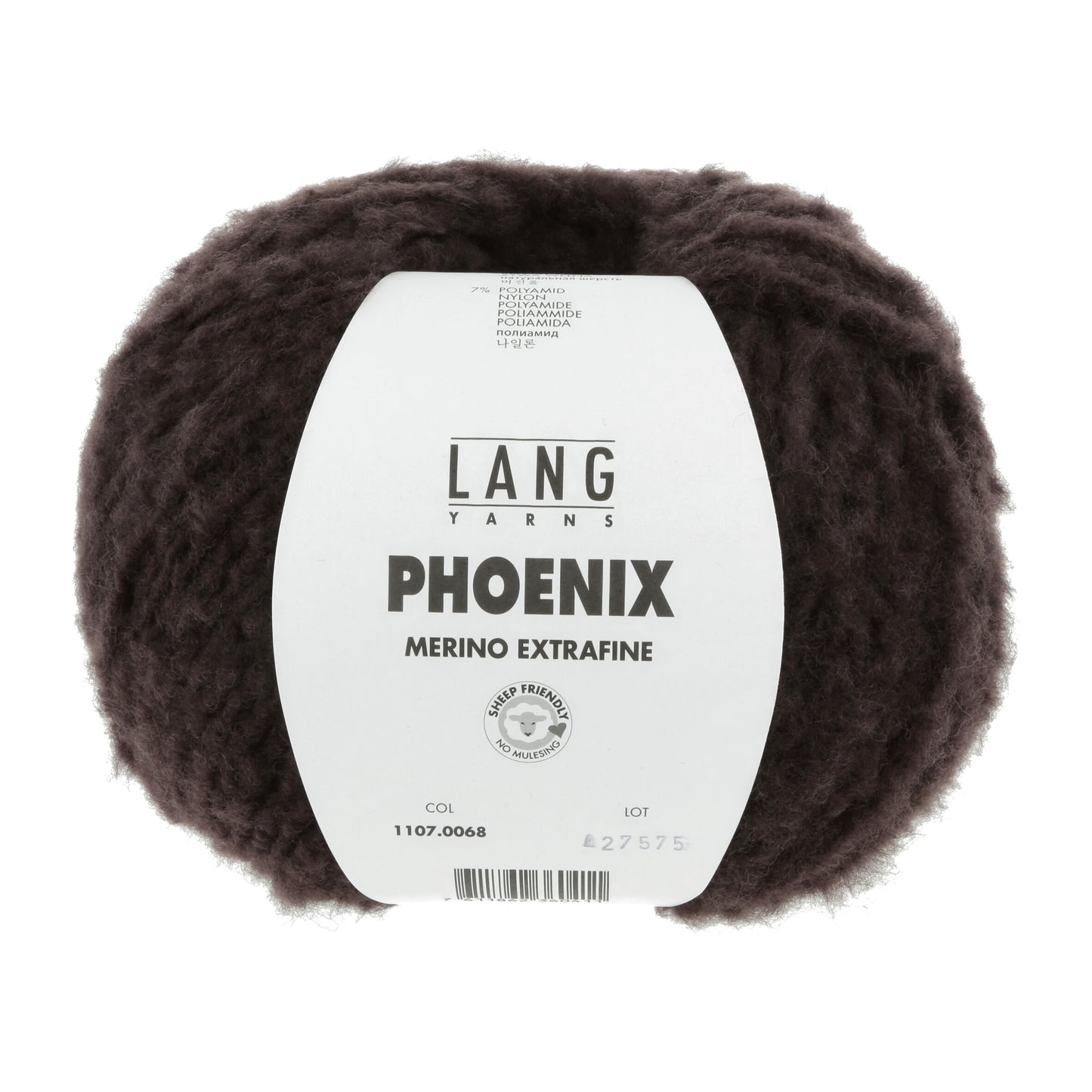 Lang Yarns Phoenix Merino Extrafine Dark Brown (0068)
