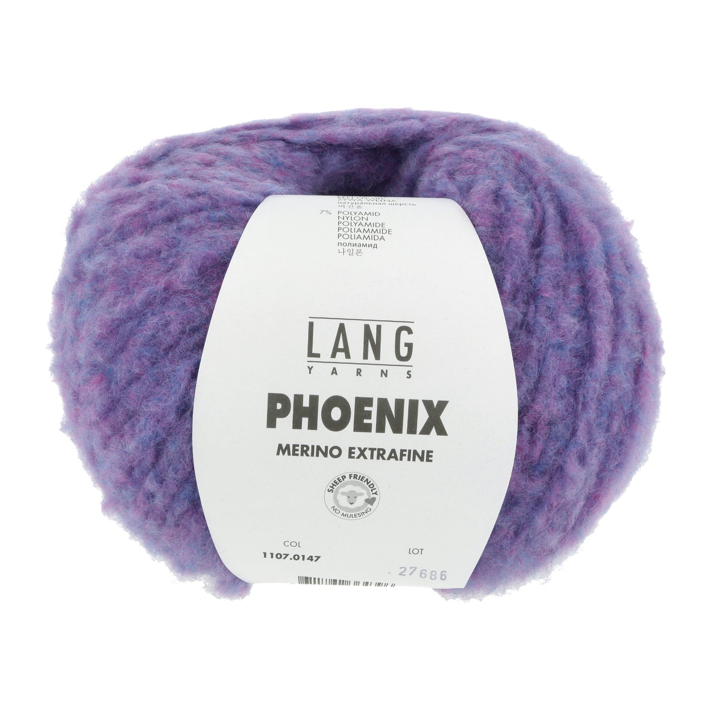 Lang Yarns Phoenix Merino Extrafine Purple Punch (0147)