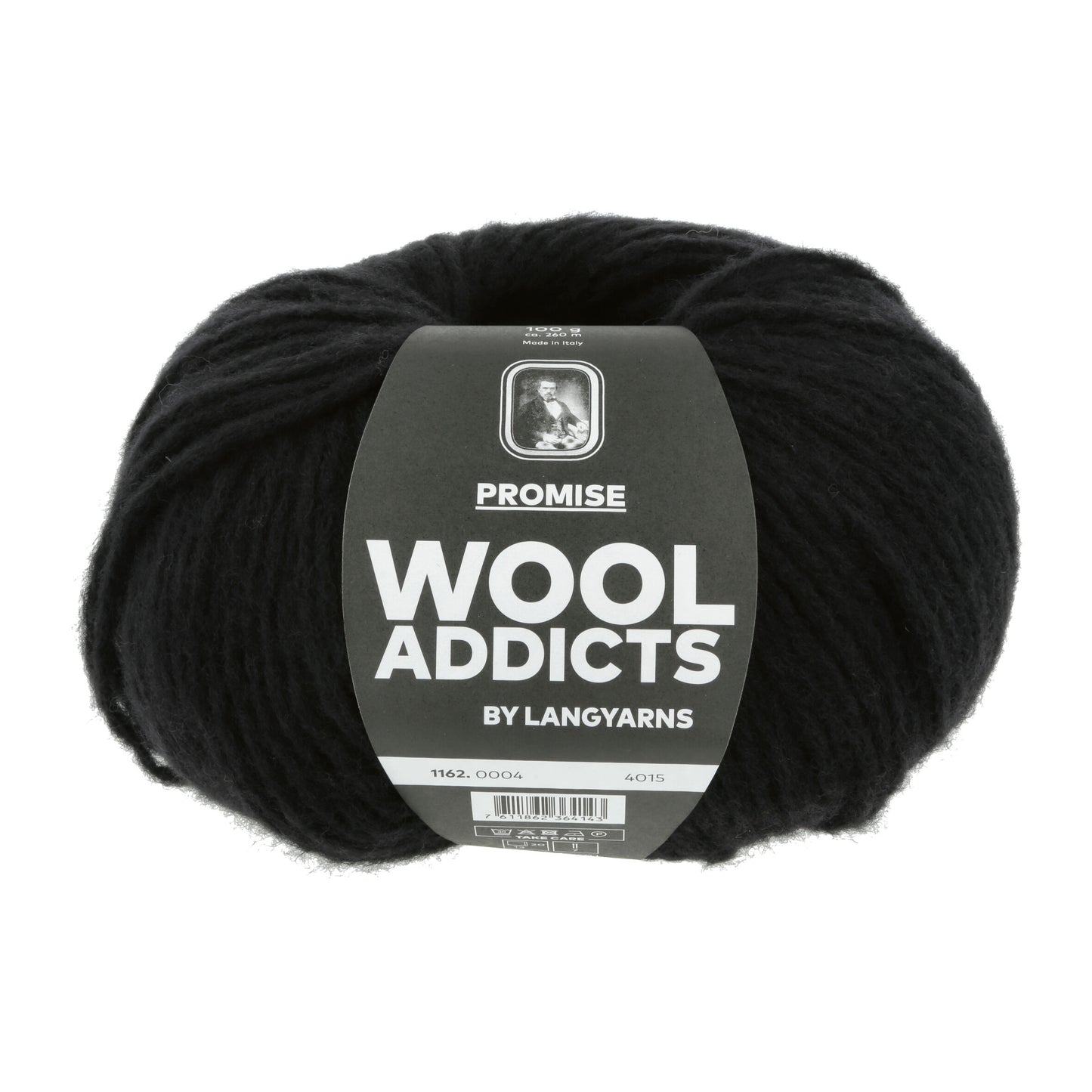 Lang Yarns Wool Addicts Promise Black (0004)