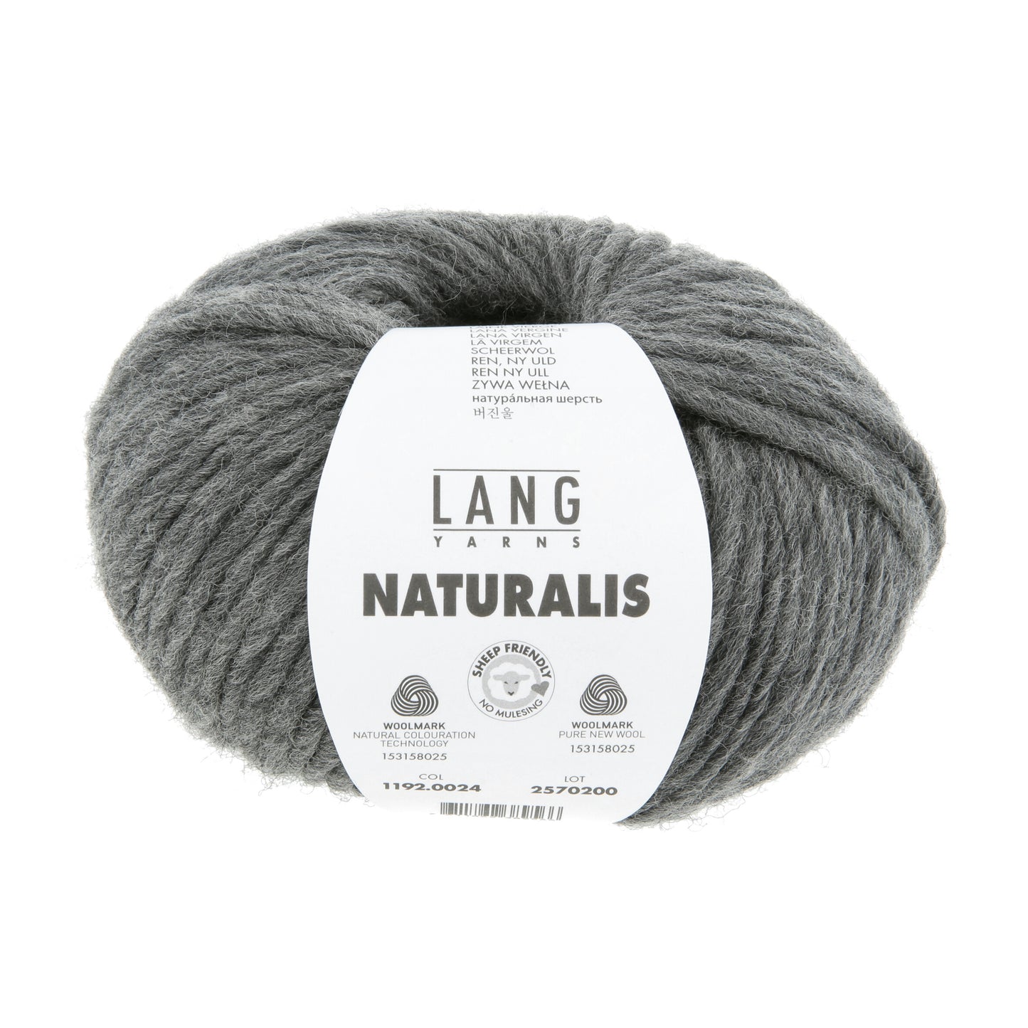 Lang Yarns Naturalis Dark Grey (0024)