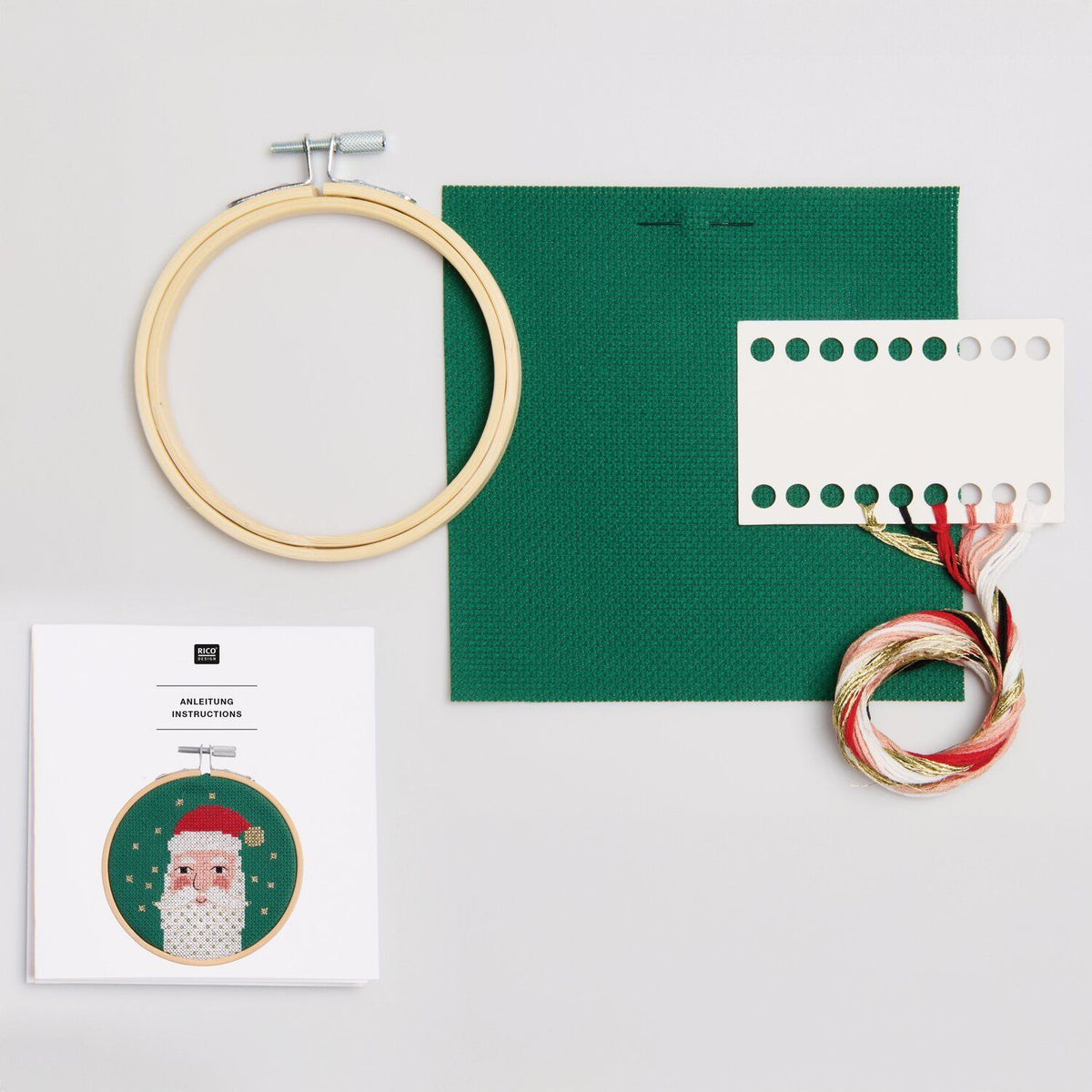 Borduurpakket met kruissteek: Kerstman