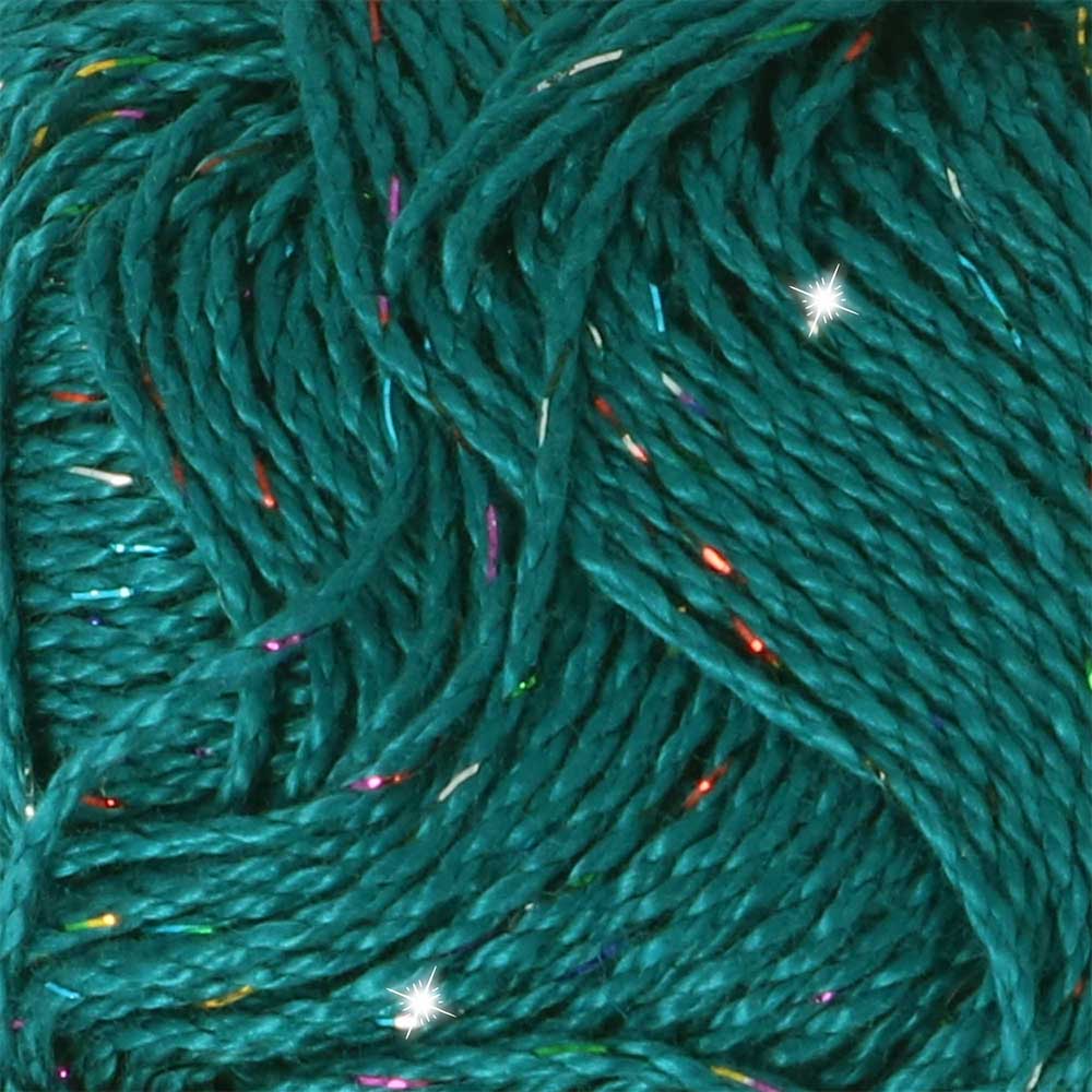 Scheepjes Catona Shine Dark Teal Rainbow (401-R)