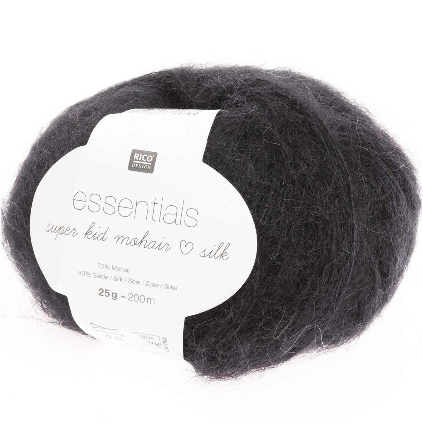 Rico Design Essentials Super Kid Mohair Loves Silk Black (007)