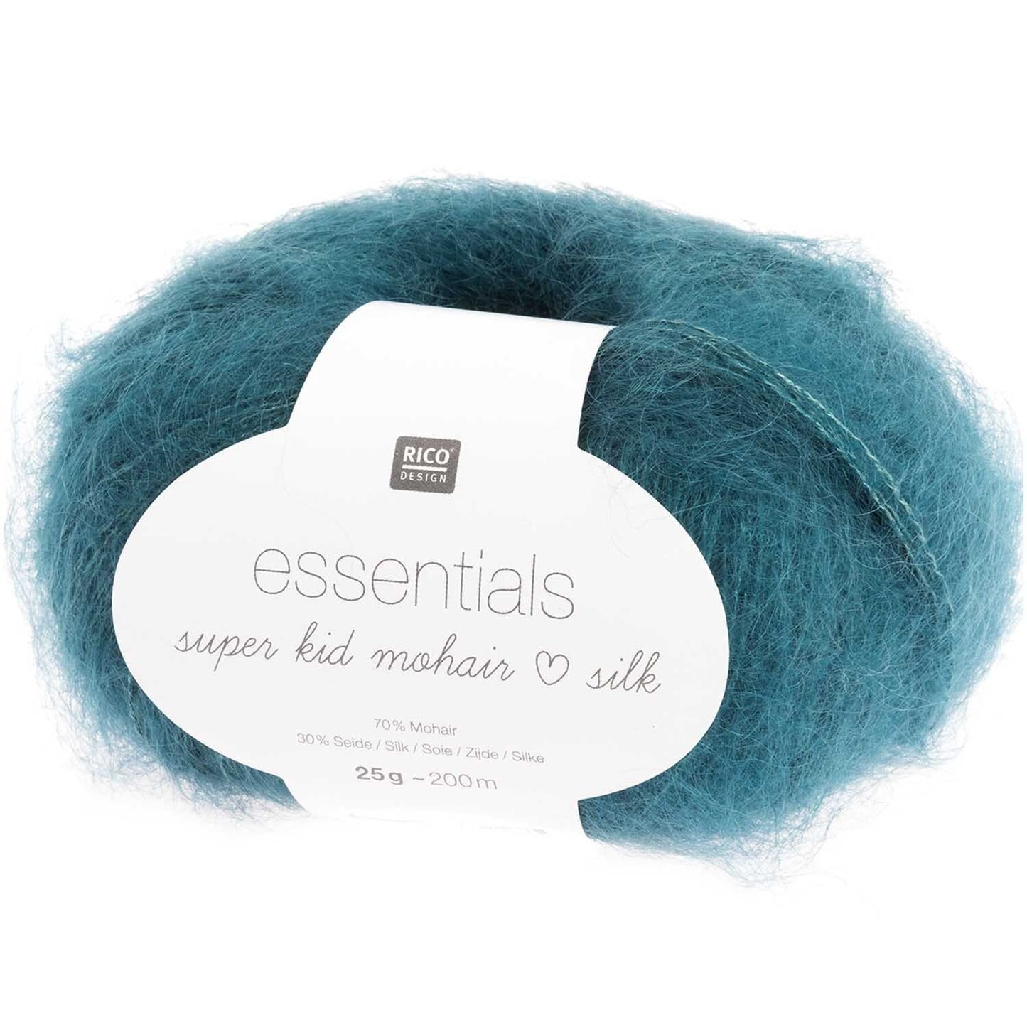 Rico Design Essentials Super Kid Mohair Loves Silk Petrol (016)