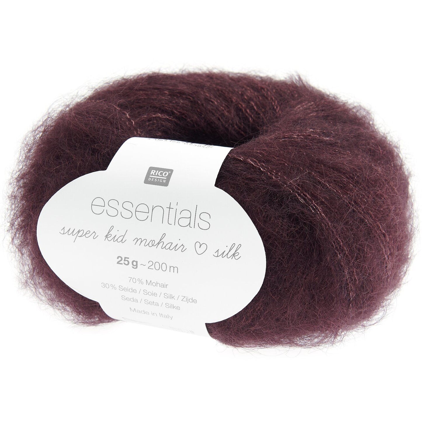 Rico Design Essentials Super Kid Mohair Loves Silk Bordeaux (072)