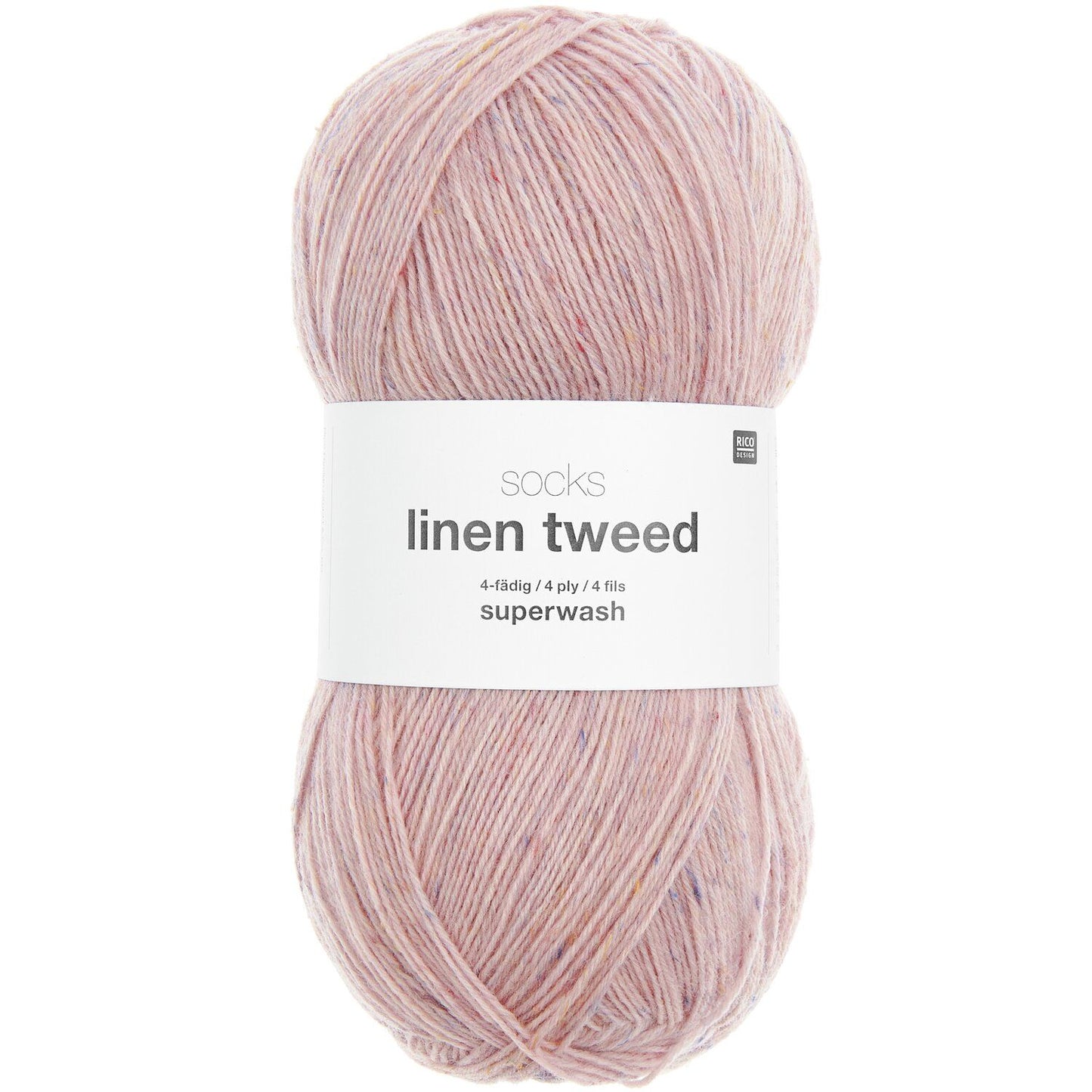 Rico Design Socks Linen Tweed Rose (002)