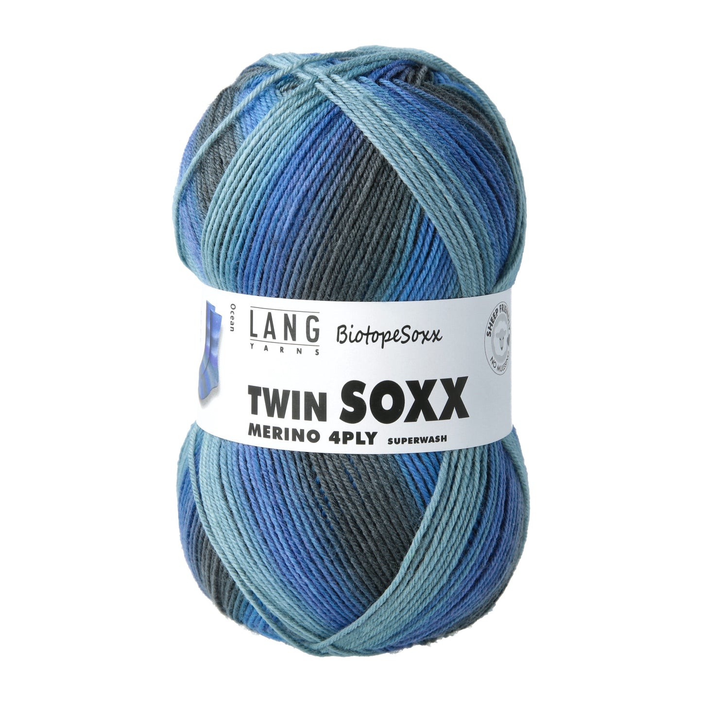 Lang Yarns Twin Soxx Merino 4 Ply BiotopeSoxx Ocean (0555)