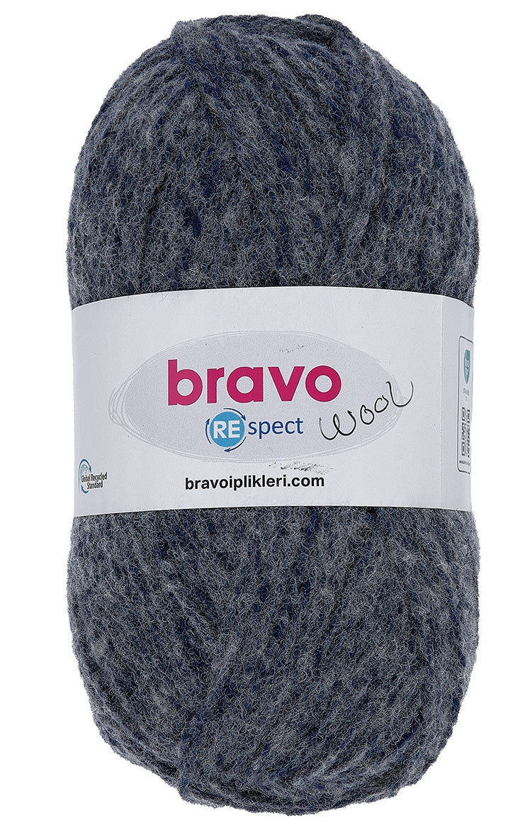 Lammy Yarns Bravo Respect Dark Sea (70) (per pak)