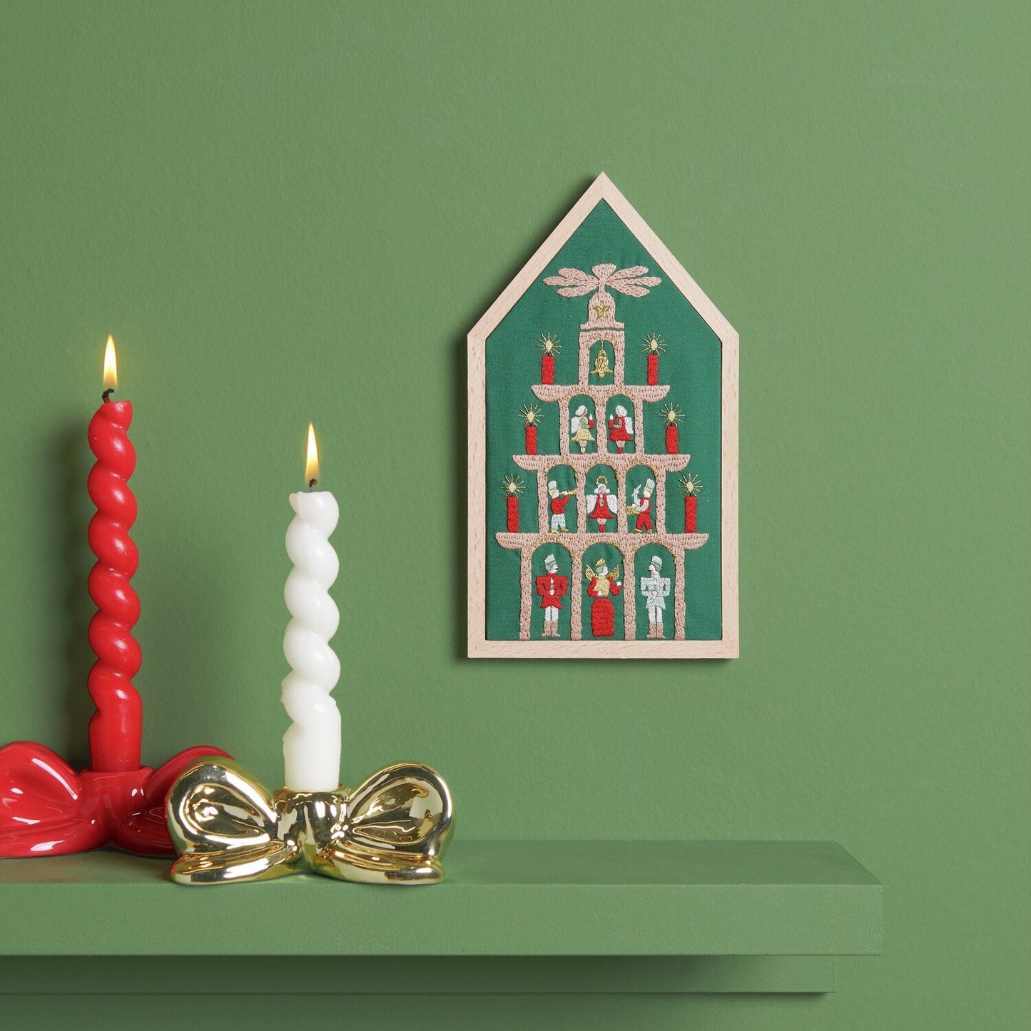 Borduurpakket piramide voorgetekend 12,5 x 22,5 cm