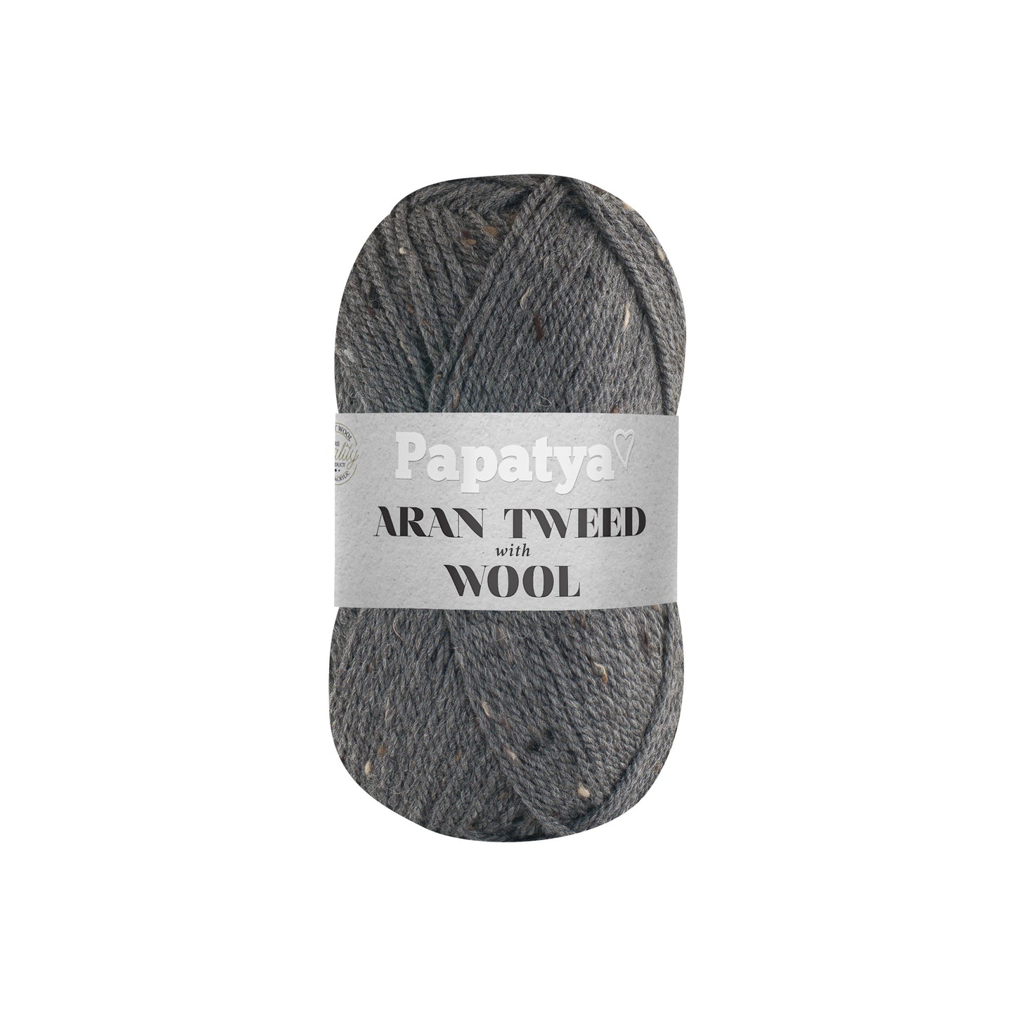 Papatya Aran Tweed with Wool Grey (2180)