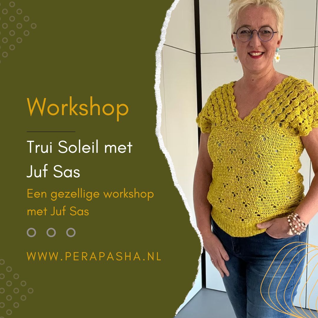 Workshop Trui Soleil haken met Juf Sas (25 april)