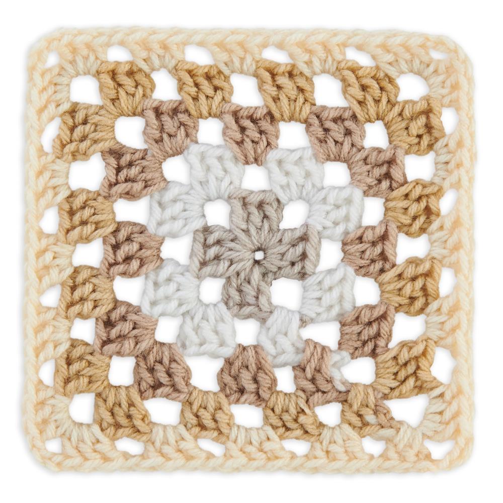 Red Heart Granny Square Creme