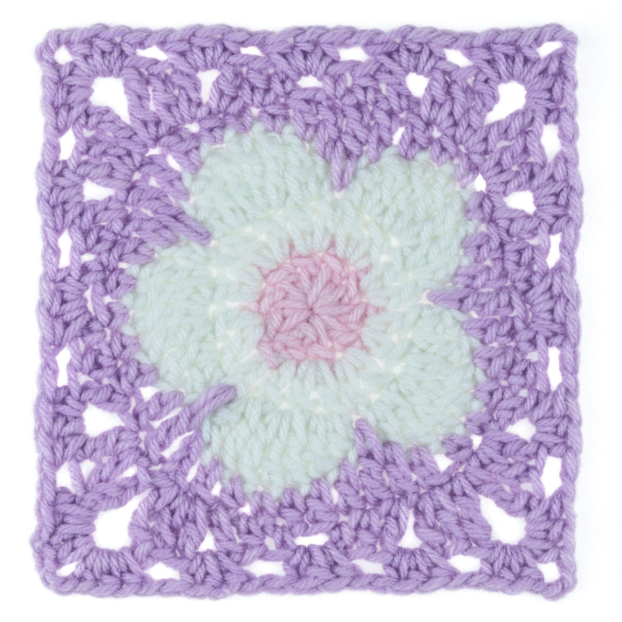 Red Heart Granny Square Flower Power Wisteria