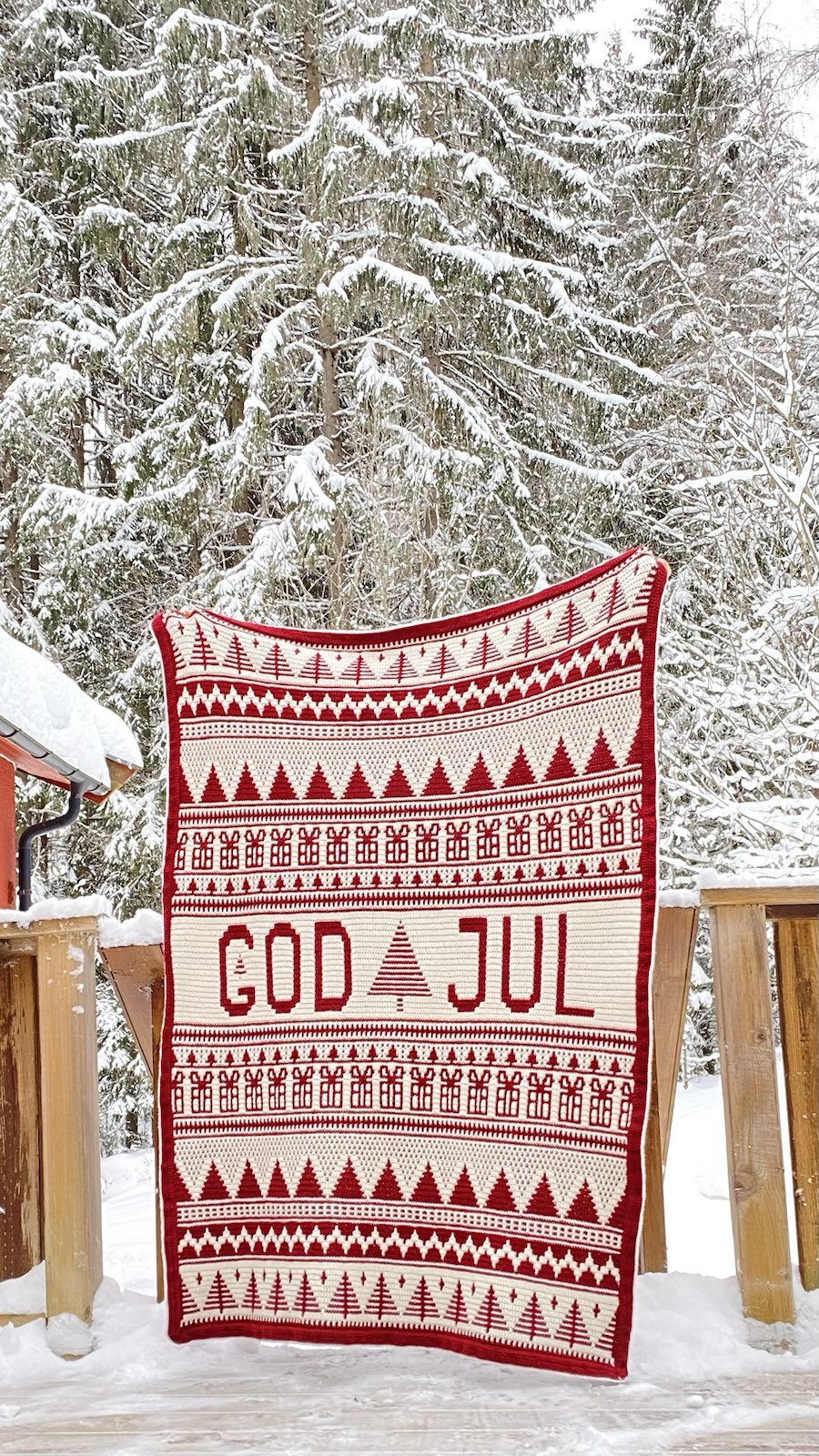 Christmas Blanket 2022 rood (Durable dream + haakpatroon)