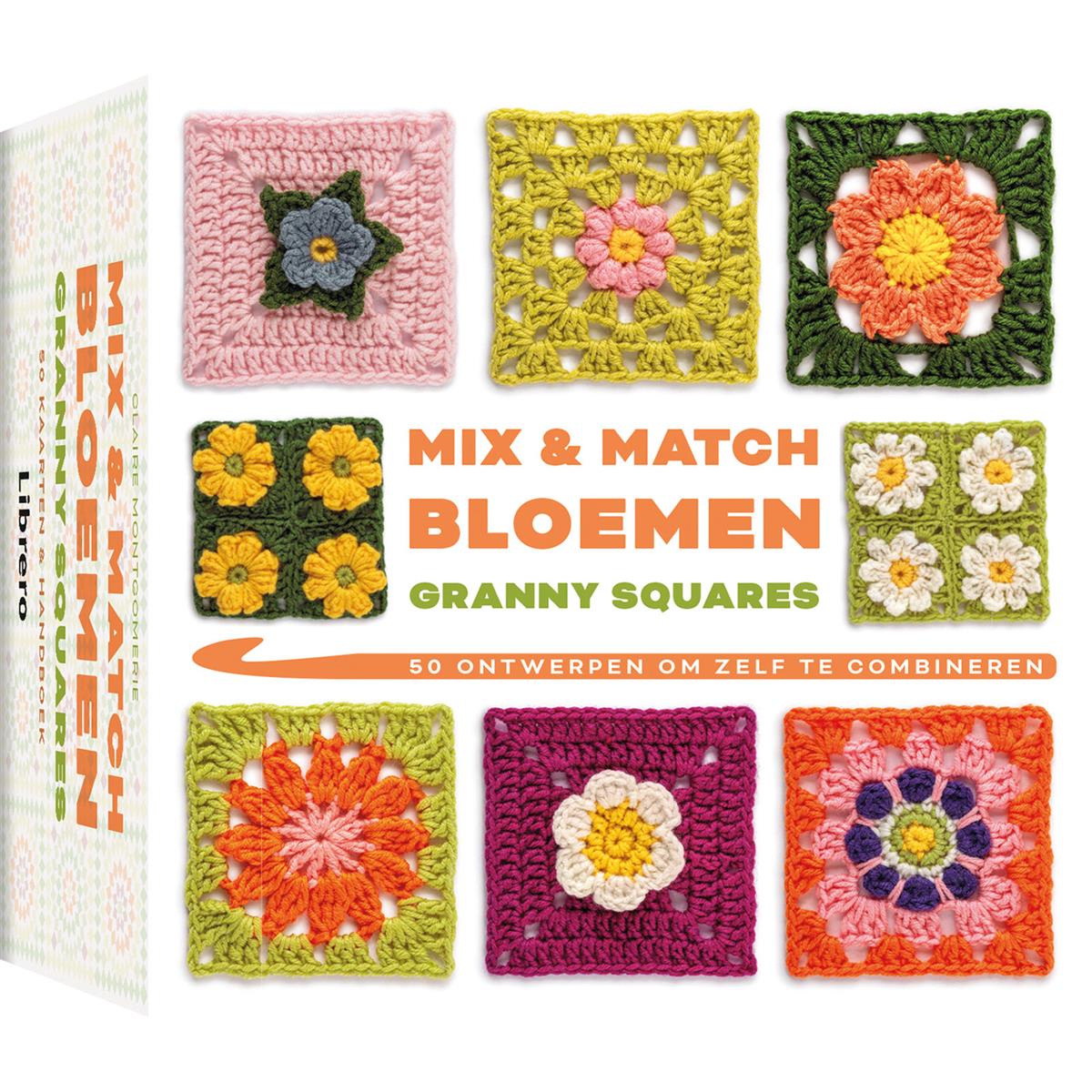 Mix en Match Granny Squares Bloemen - 50 kaarten