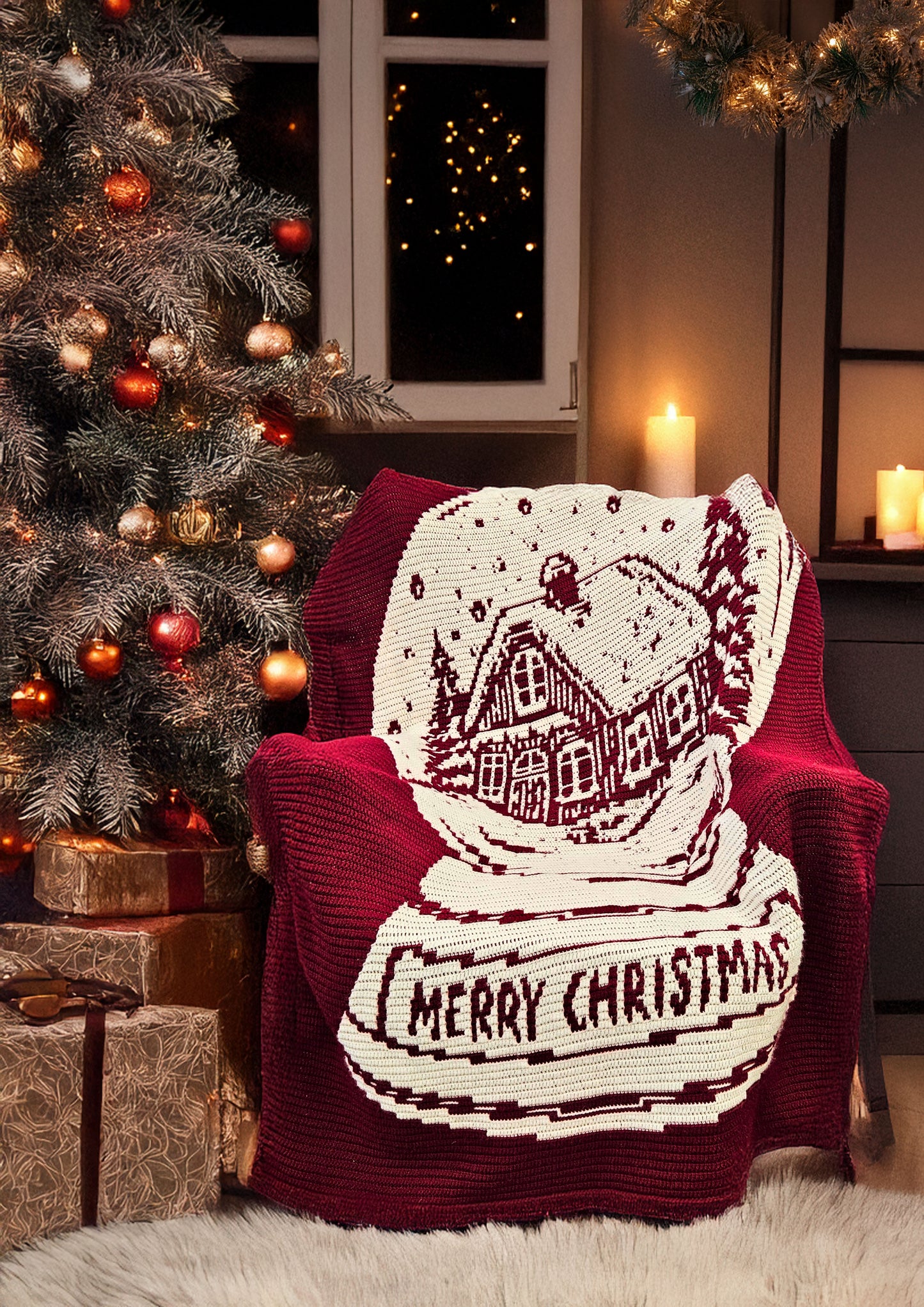 Snowglobe Christmas Blanket 2024 (the last day with overlay crochet) (GARENPAKKET)