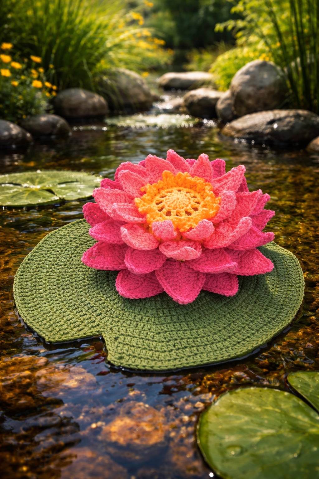 Waterlelie met licht (haakpakket)