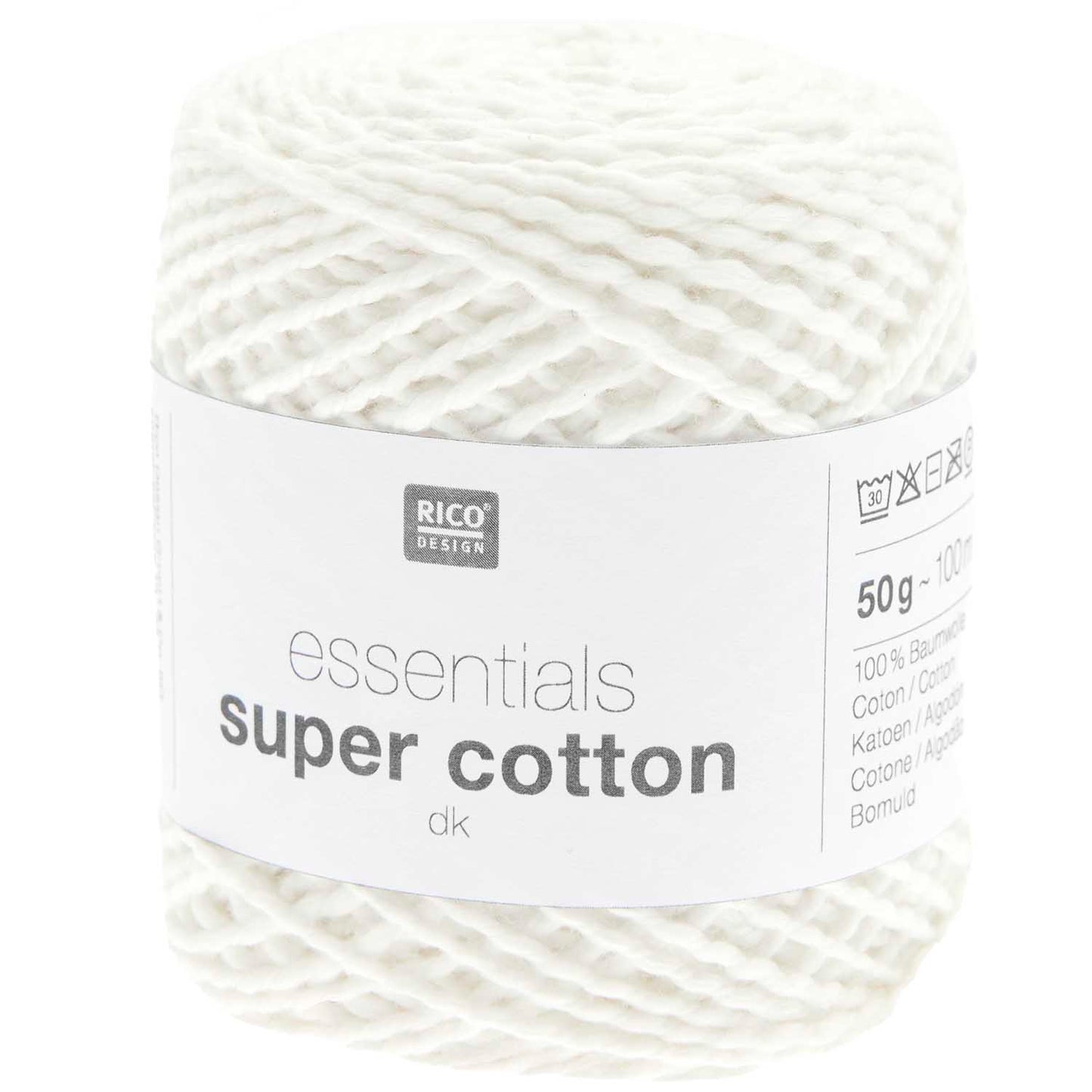 Rico Design Essentials Super Cotton DK White (001)