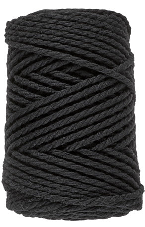 Lammy Yarns Macrame 8 (3mm) Black (001)