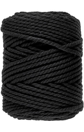 Lammy Yarns Macrame 10 (5mm) Black (001)