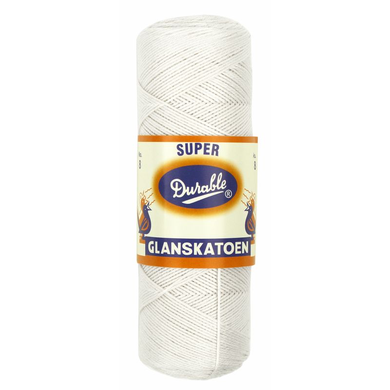 Durable Glanskatoen No 8 White