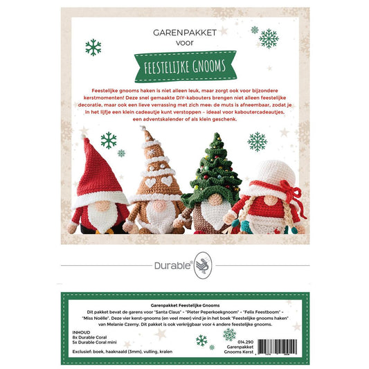 Feestelijke Gnooms haken Garenpakket Kerst Gnooms