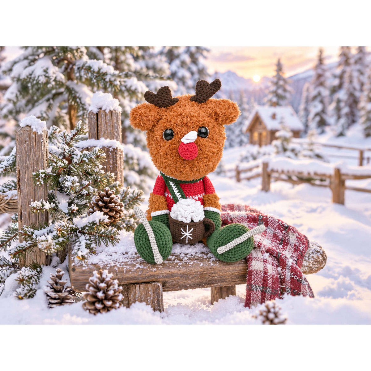 Winterpret Garenpakket Rendier Rens