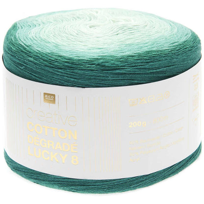Rico Design Creative Cotton Dégradé Lucky 8 Turkoois (017)
