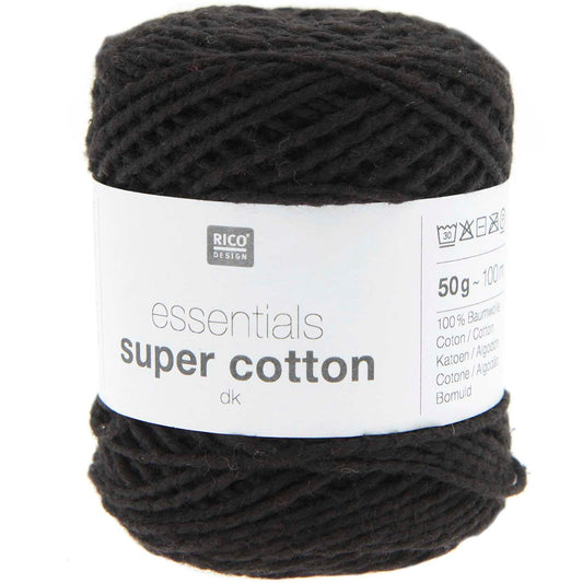 Rico Design Essentials Super Cotton DK Black (022)