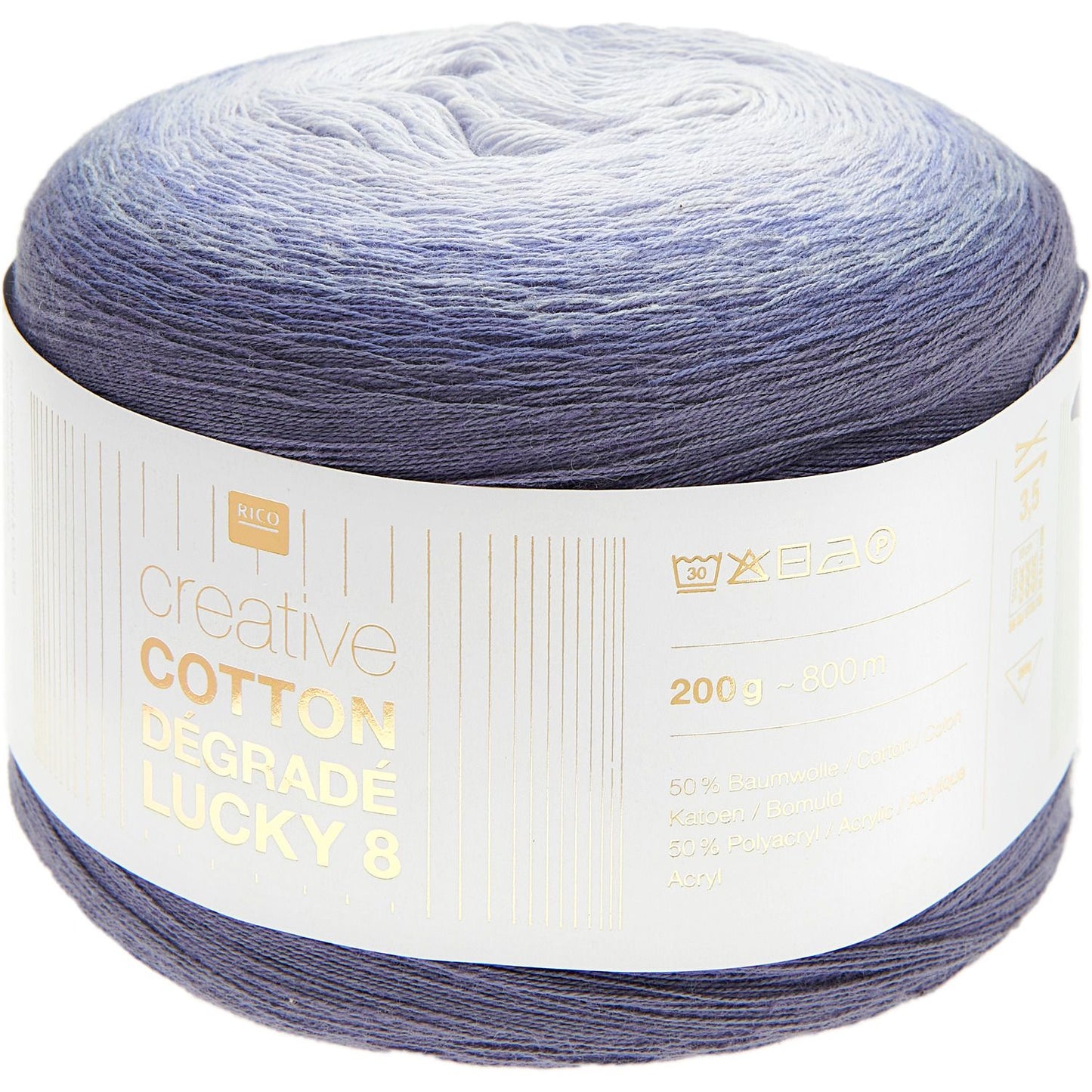 Rico Design Creative Cotton Dégradé Lucky 8 Denim (023)