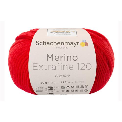 Schachenmayr Merino Extrafine 120 Rood (130)