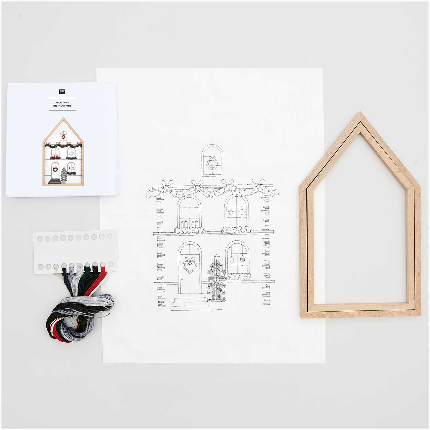 RICO Borduurpakket Christmas House big (100192)