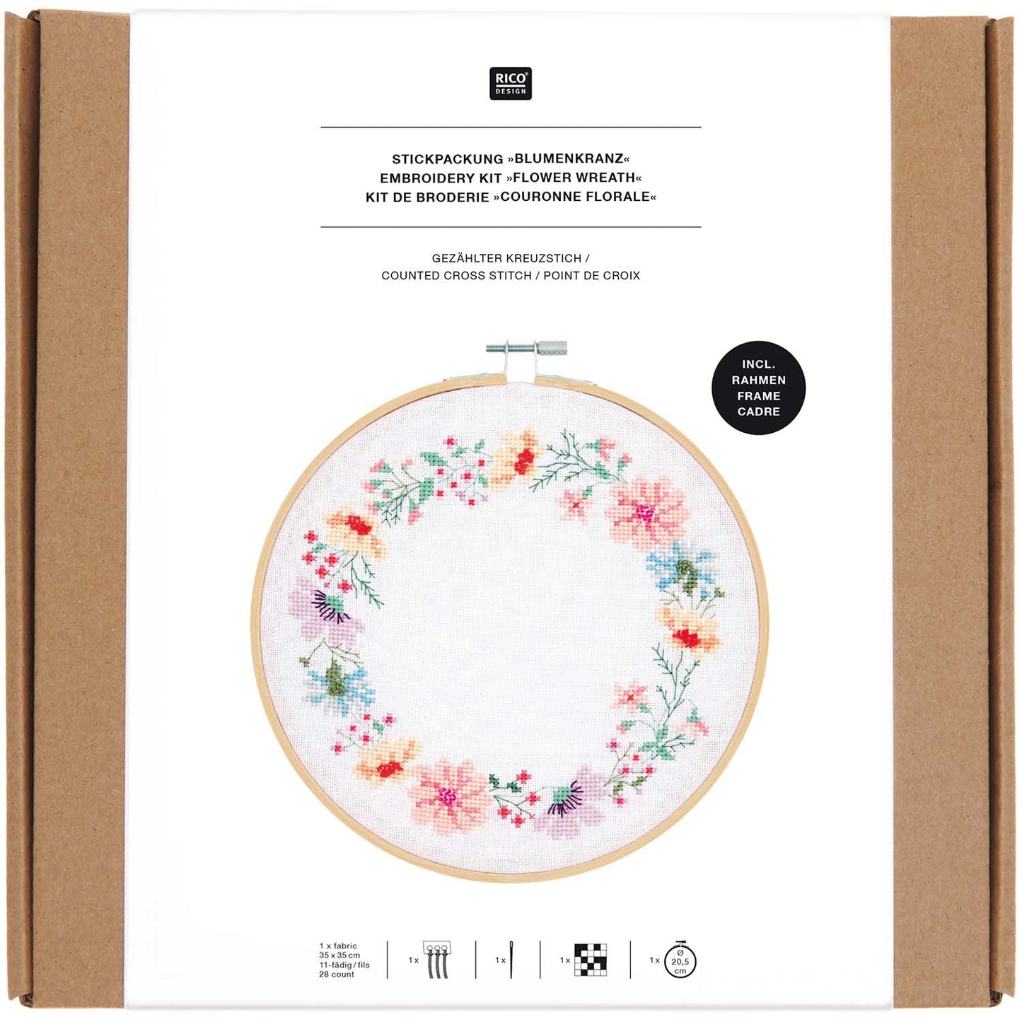 RICO Borduurpakket Flower Wreath (100225)