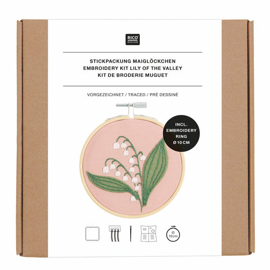 Borduurpakket vooraf getekend Lelietje-van-dalen 10 cm