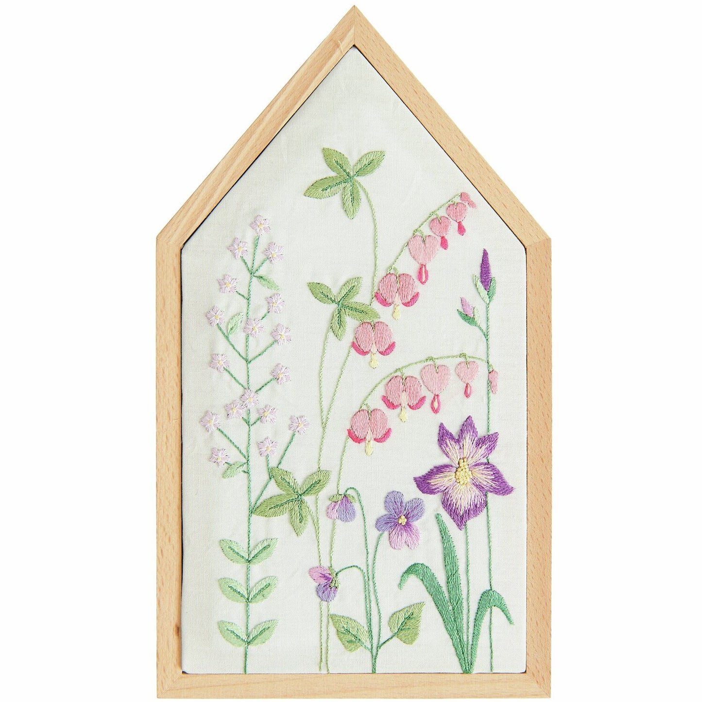 Borduurpakket vooraf getekende lentebloemenweide 12,5 x 22,5 cm