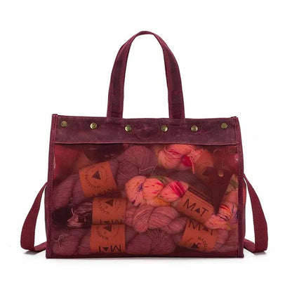 Della Q Makers Mesh Tote handtas 38x25x15cm rood
