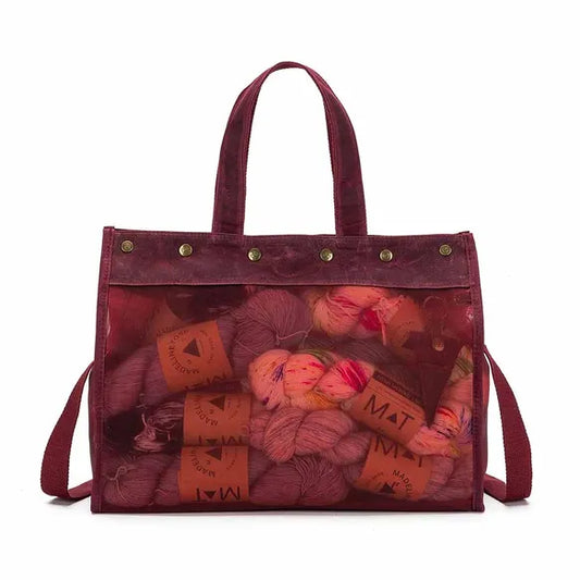 Della Q Makers Mesh Tote handtas 38x25x15cm rood