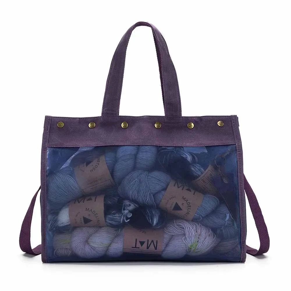 Della Q Makers Mesh Tote handtas 38x25x15cm paars