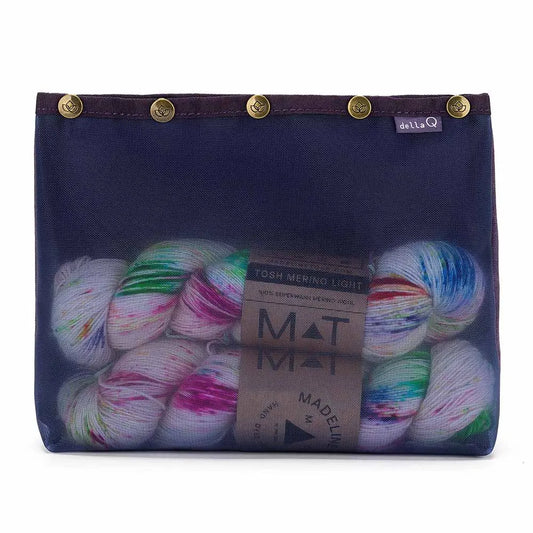 Della Q Makers Mesh Tote handtas 38x25x15cm paars