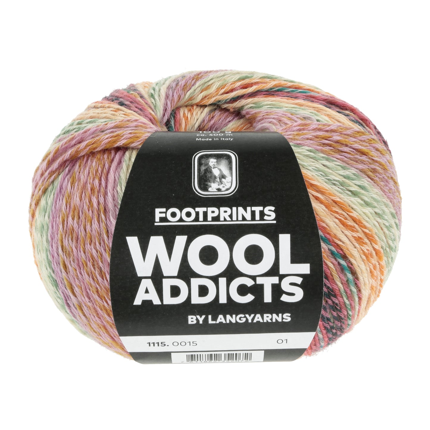 Lang Yarns Wool Addicts FootPrints Carnaval (0015)