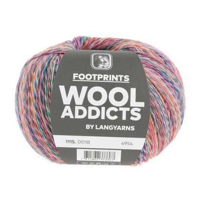 Lang Yarns Wool Addicts FootPrints Candy Cane (0018)