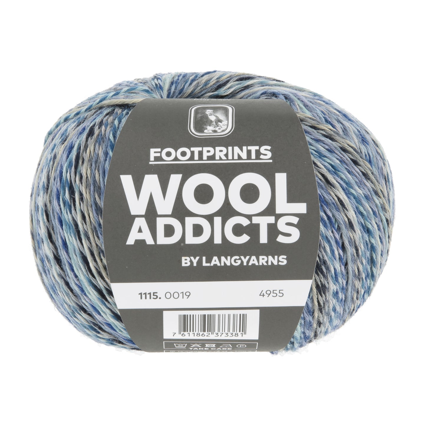 Lang Yarns Wool Addicts FootPrints Water (0019)