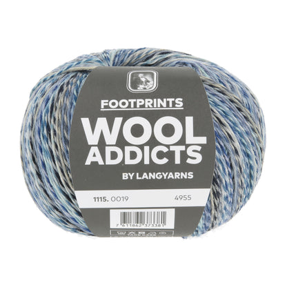 Lang Yarns Wool Addicts FootPrints Water (0019)