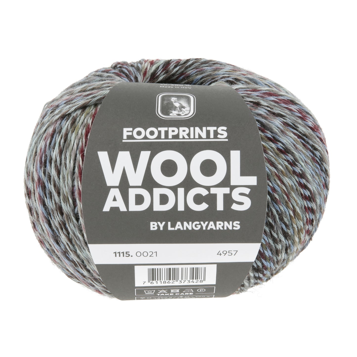 Lang Yarns Wool Addicts FootPrints Ocean (0021)