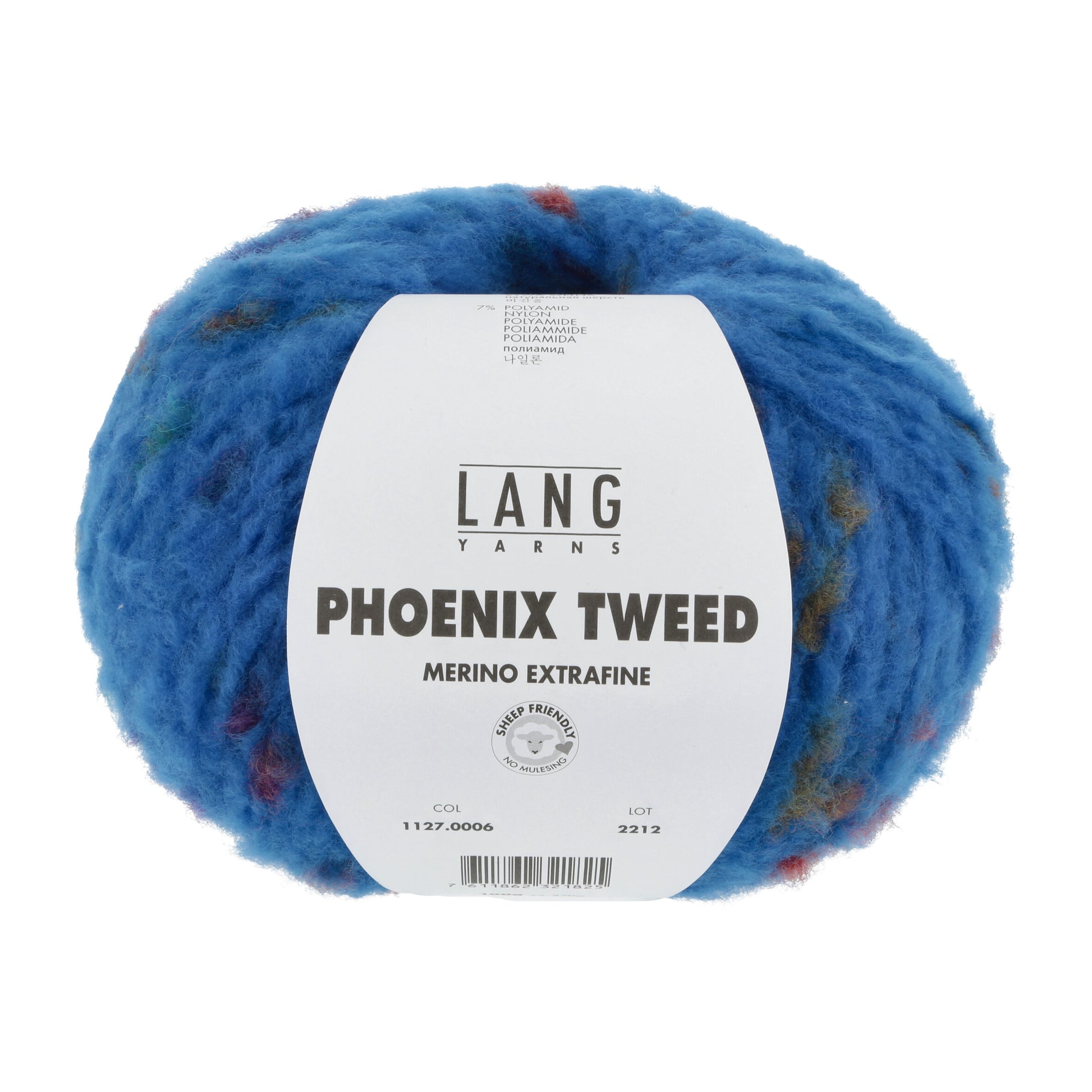 Lang Yarns Phoenix Tweed Merino Extrafine Royal Blue (0006)