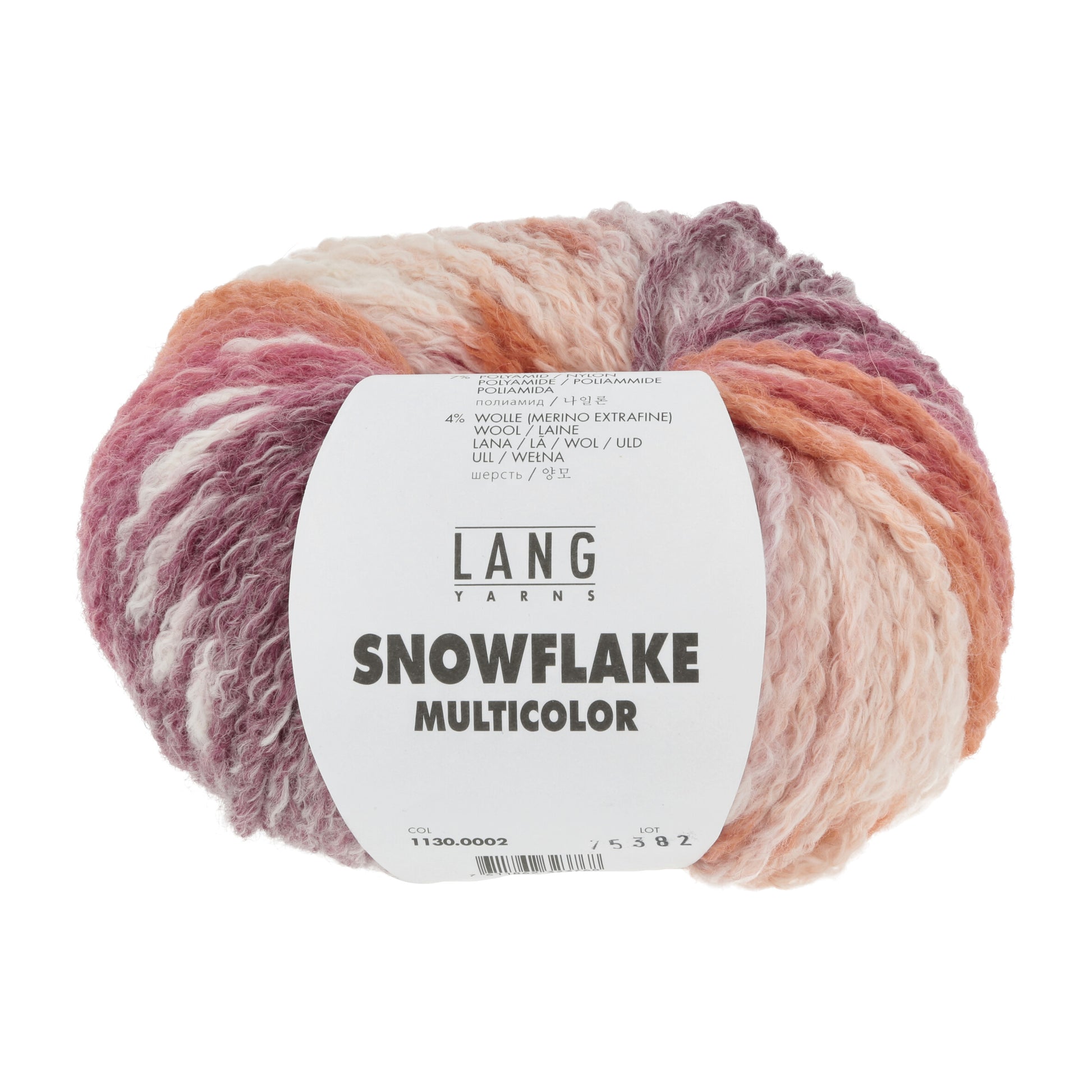 Lang Yarns Snowflake Orange Punch (0002)