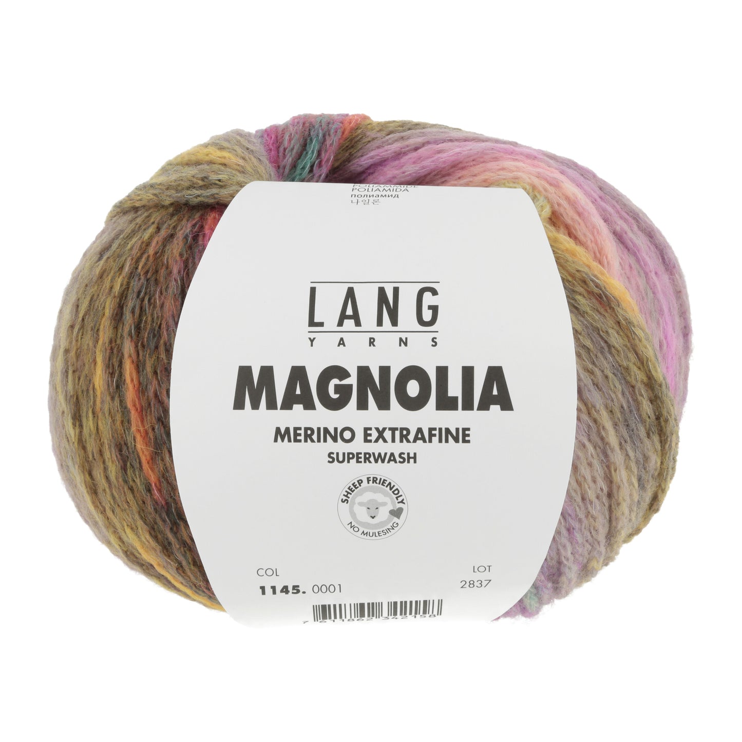 Lang Yarns Magnolia Superwash Merino Extrafine Rainbow (0001)